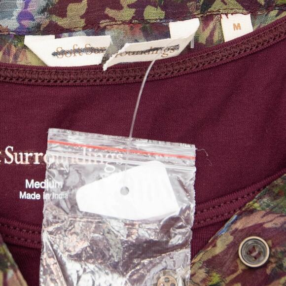 Soft Surroundings Women's Sheer Floral Tunic With Tank Top Size Medium - Picture 8 of 11